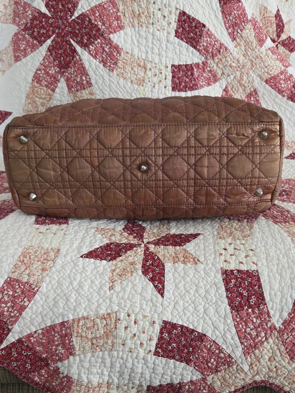 Dior Cannage Shoulder Bag in Pink and Brown Tones Ombre - Picture 8 of 16